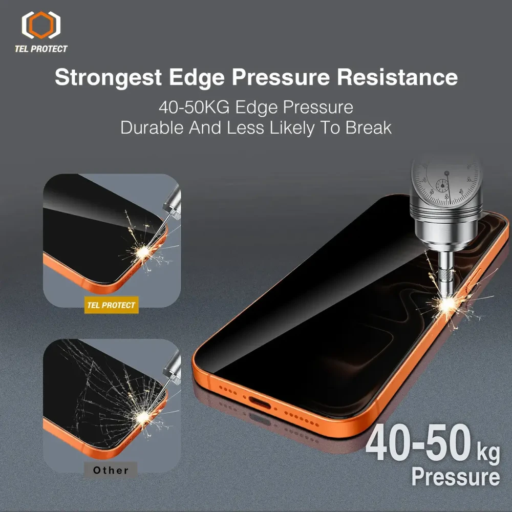 Apsauginis stiklasTel Protect 10X Privacy DLC Diamond Coating skirtas Samsung Galaxy S26 Plus (with fingerprint unlock)
