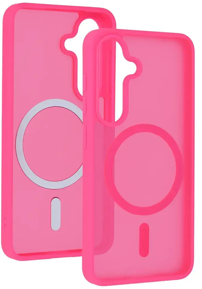 Tel Protect Aura Matte Magsafe dėklas skirtas Samsung Galaxy S25/S24 hot rožinės spalvos