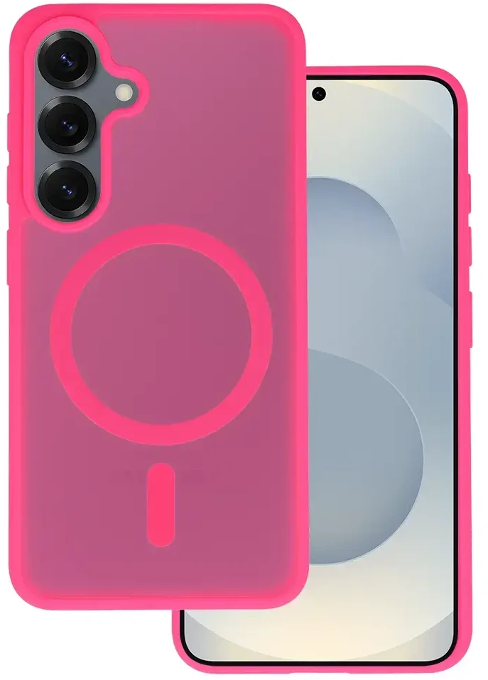 Tel Protect Aura Matte Magsafe dėklas skirtas Samsung Galaxy S25/S24 hot rožinės spalvos