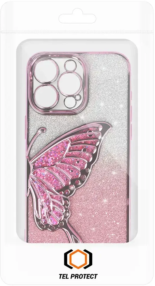 Tel Protect Butterfly Vanduo dėklas skirtas Apple iPhone 13 Pro rožinės spalvos