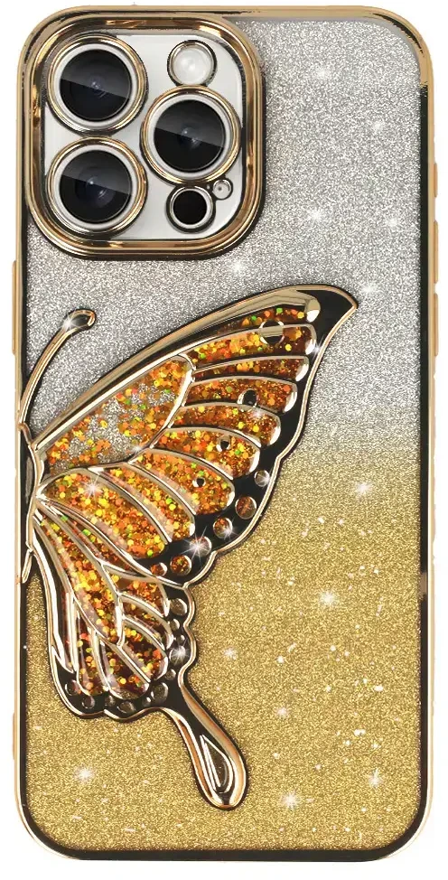 Tel Protect Butterfly Vanduo dėklas skirtas Apple iPhone 14 aukso spalvos