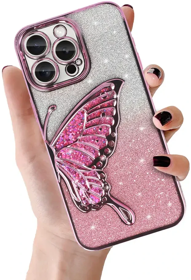 Tel Protect Butterfly Vanduo dėklas skirtas Apple iPhone 17 rožinės spalvos