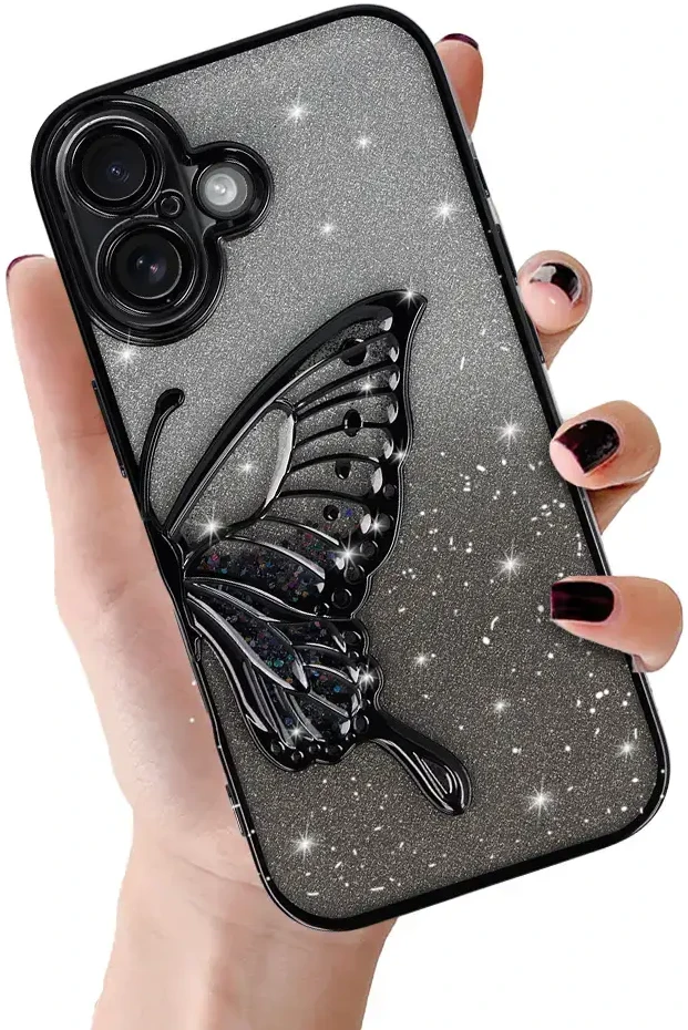 Tel Protect Butterfly Vanduo dėklas skirtas Apple iPhone 17 juodos spalvos