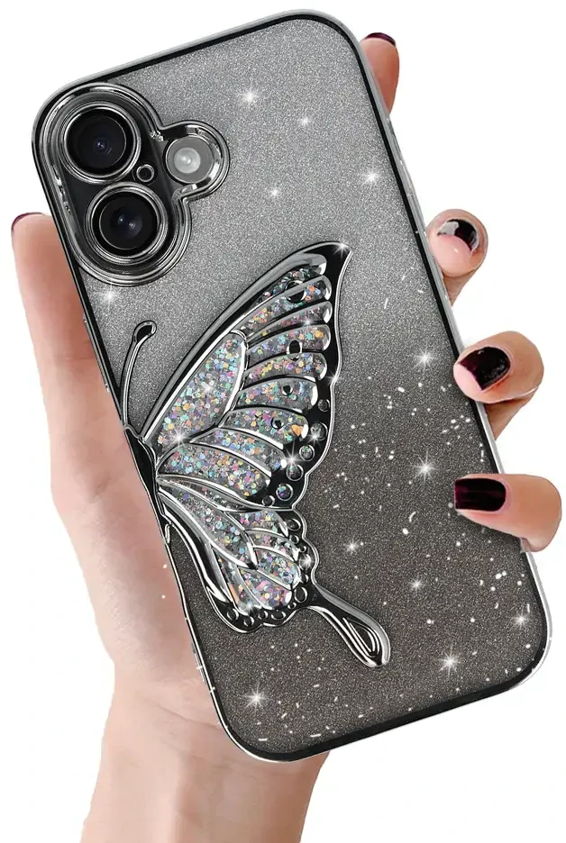 Tel Protect Butterfly Vanduo dėklas skirtas Apple iPhone 17 sidabro spalvos