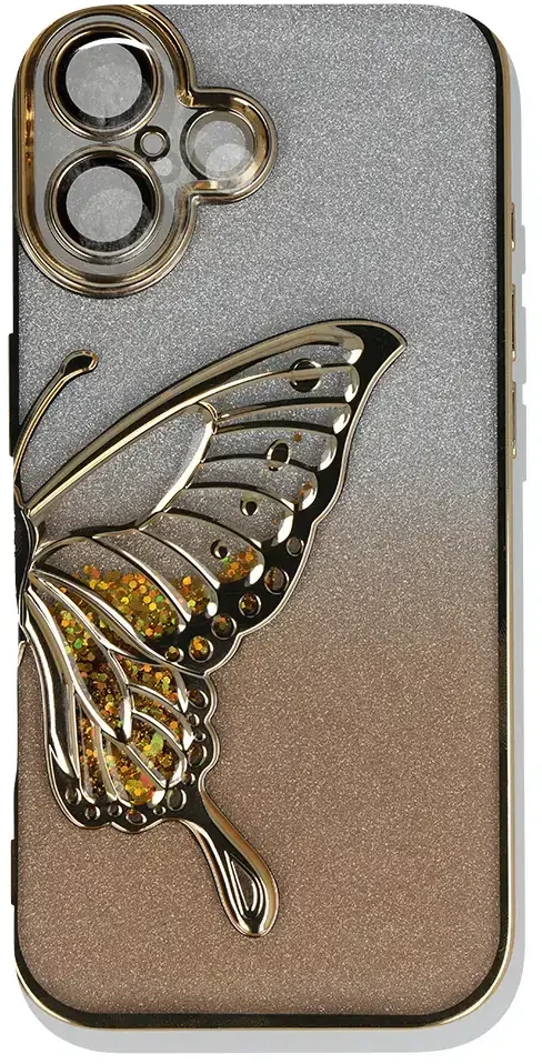 Tel Protect Butterfly Vanduo dėklas skirtas Apple iPhone 17 aukso spalvos
