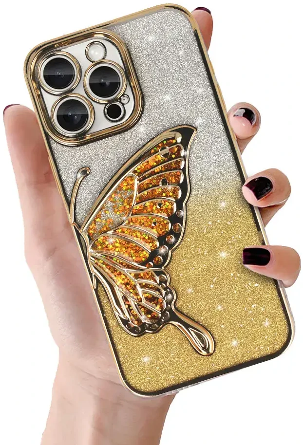 Tel Protect Butterfly Vanduo dėklas skirtas Apple iPhone 14 aukso spalvos