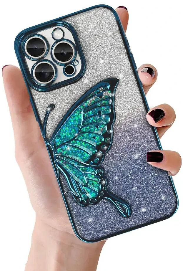 Tel Protect Butterfly Vanduo dėklas skirtas Apple iPhone 12 Pro mėlynos spalvos