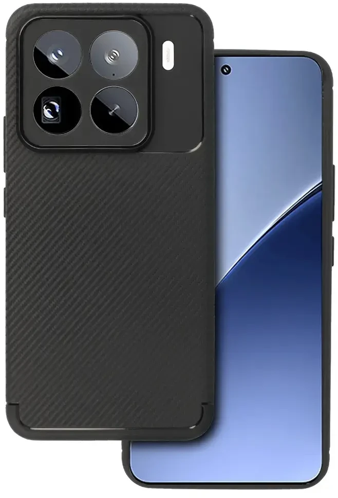 Dėklas Tel Protect Carbon Elite skirtas Xiaomi 15 Pro 5G juodos spalvos