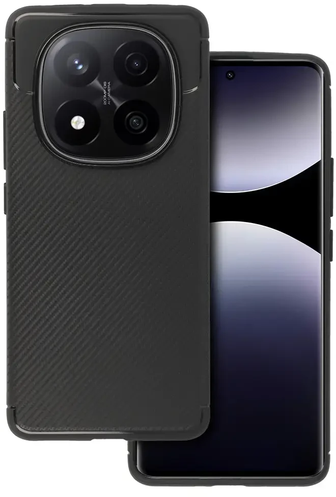 Tel Protect Carbon Elite for Xiaomi Redmi Note 14 Pro 5G dėklas telefonui juodos spalvos