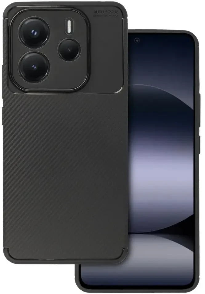 Tel Protect Carbon Elite for Xiaomi Redmi Note 14 5G dėklas telefonui juodos spalvos