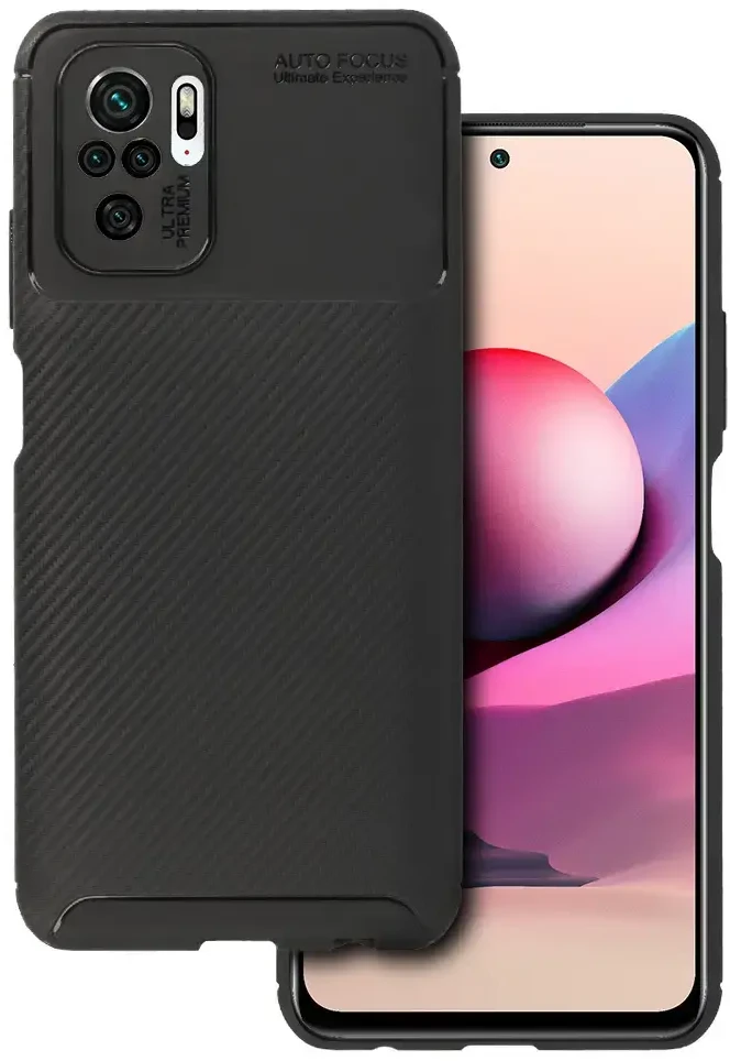 Tel Protect Carbon Elite for Xiaomi Redmi Note 10/Note 10S/Poco M5S dėklas telefonui juodos spalvos