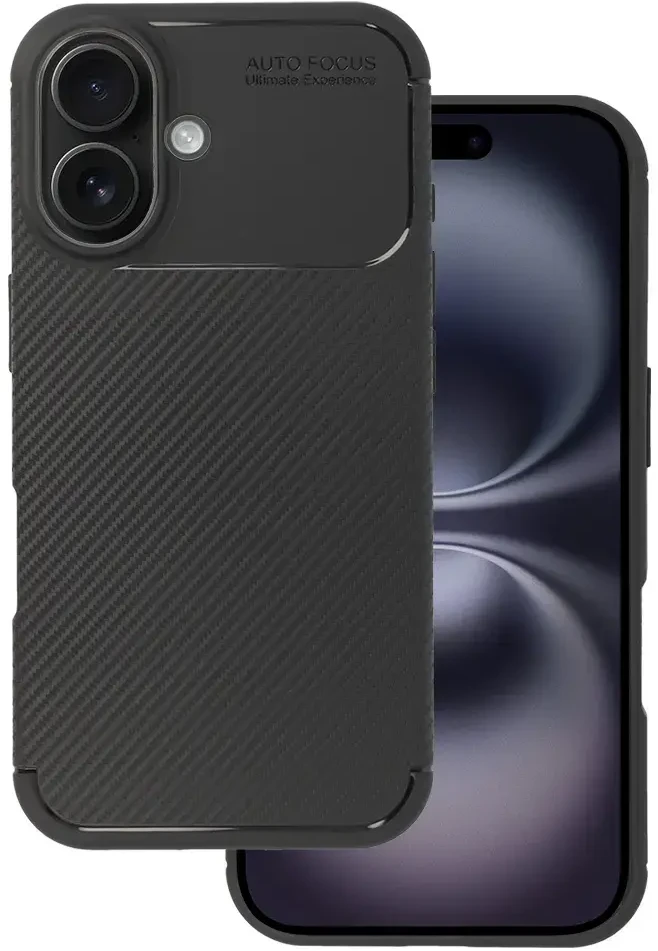 Vennus Tel Protect Carbon Elite dėklas skirtas iPhone 16 juodos spalvos