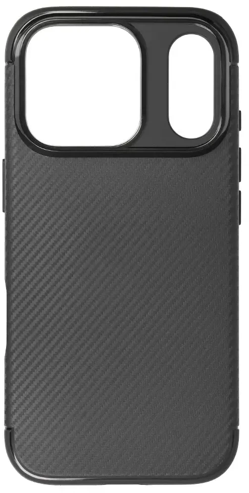 Dėklas Tel Protect Carbon Elite skirtas iPhone 17 Pro Max juodos spalvos