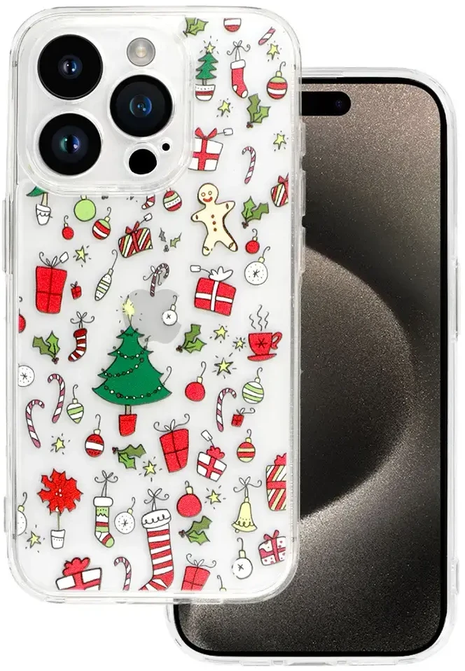 Tel Protect Christmas Clear dėklas skirtas Apple iPhone 14 Design 2
