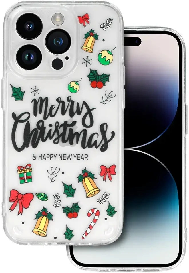 Tel Protect Christmas dėklas skirtas Apple iPhone 13 Pro Design 3 Clear