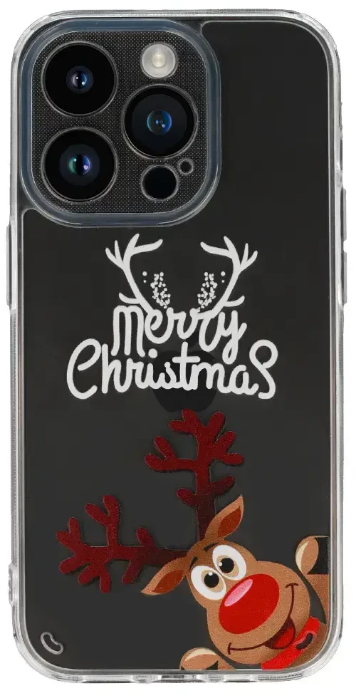 Tel Protect Christmas dėklas skirtas Apple iPhone 13 Pro Max Design 1 Clear
