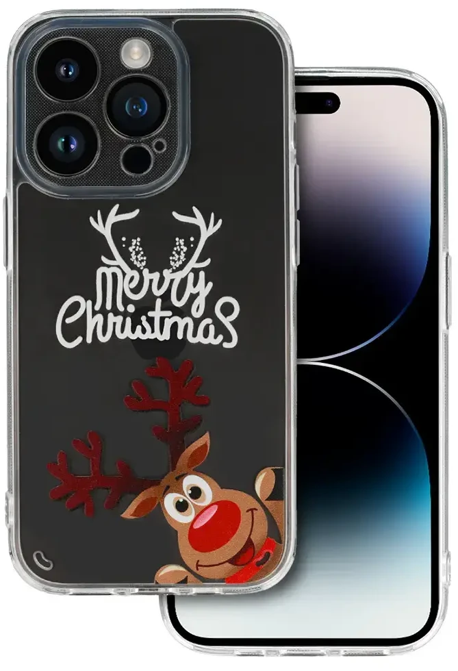 Tel Protect Christmas dėklas skirtas Apple iPhone 13 Pro Max Design 1 Clear