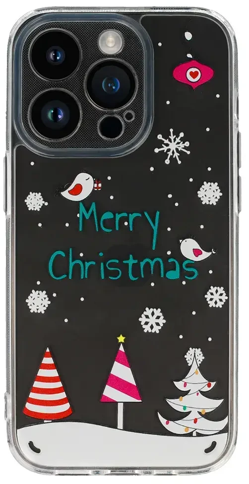 Tel Protect Christmas dėklas skirtas Apple iPhone 13 Pro Max Design 4 Clear