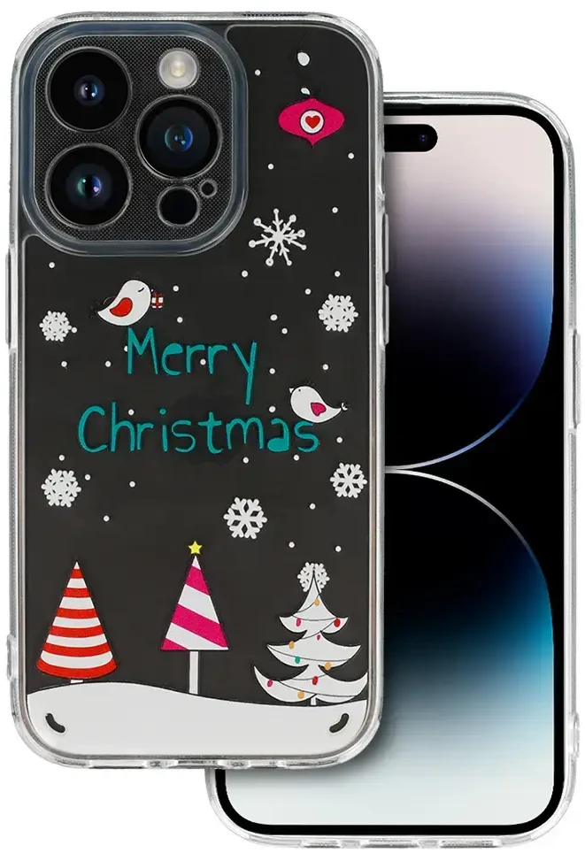 Tel Protect Christmas dėklas skirtas Apple iPhone 13 Pro Max Design 4 Clear
