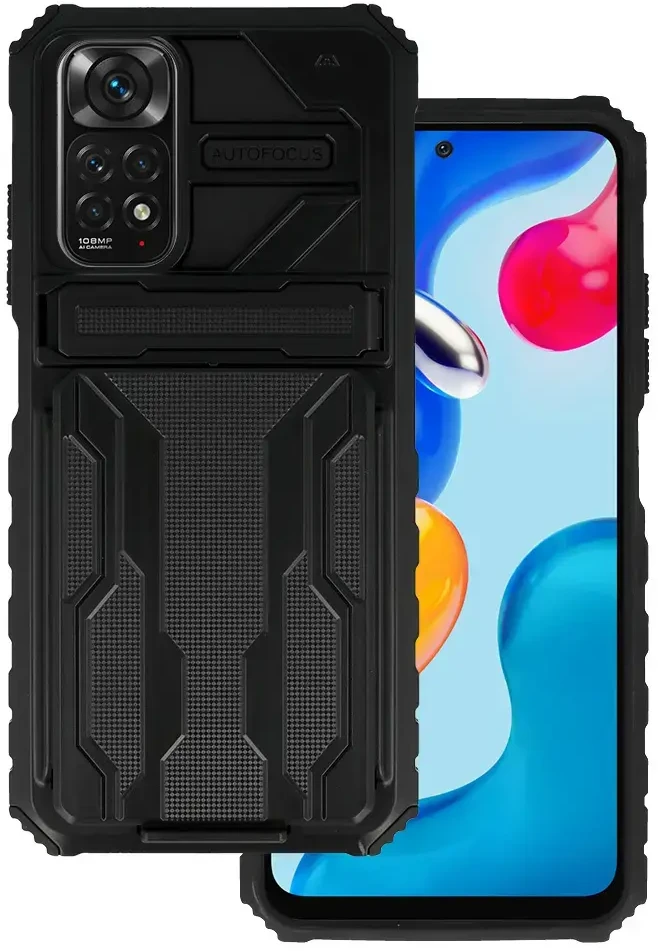 Tel Protect Combo dėklas skirtas Xiaomi Redmi Note 11 Pro/Note 11 Pro 5G juodos spalvos