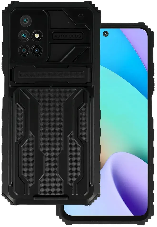 Tel Protect Combo dėklas skirtas Xiaomi Redmi 10 juodos spalvos