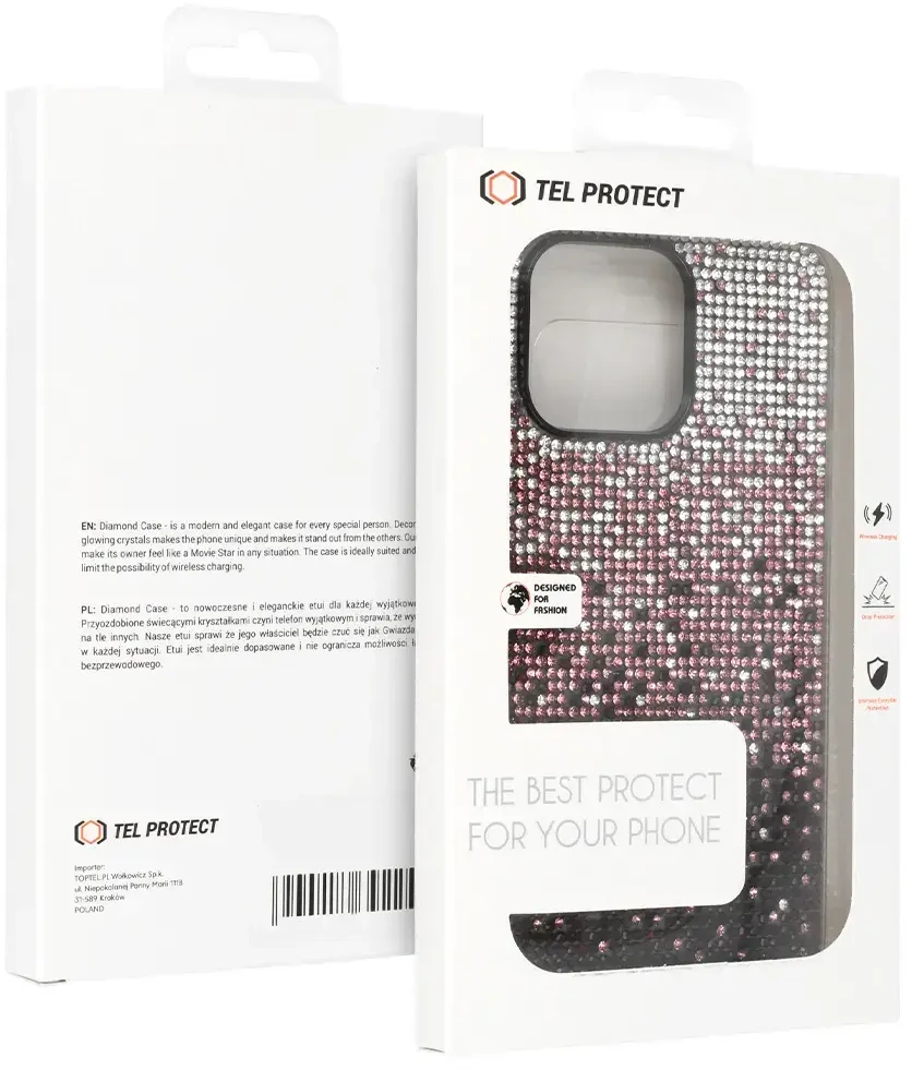 Tel Protect Diamond dėklas skirtas Samsung Galaxy A15 4G/5G burgundy