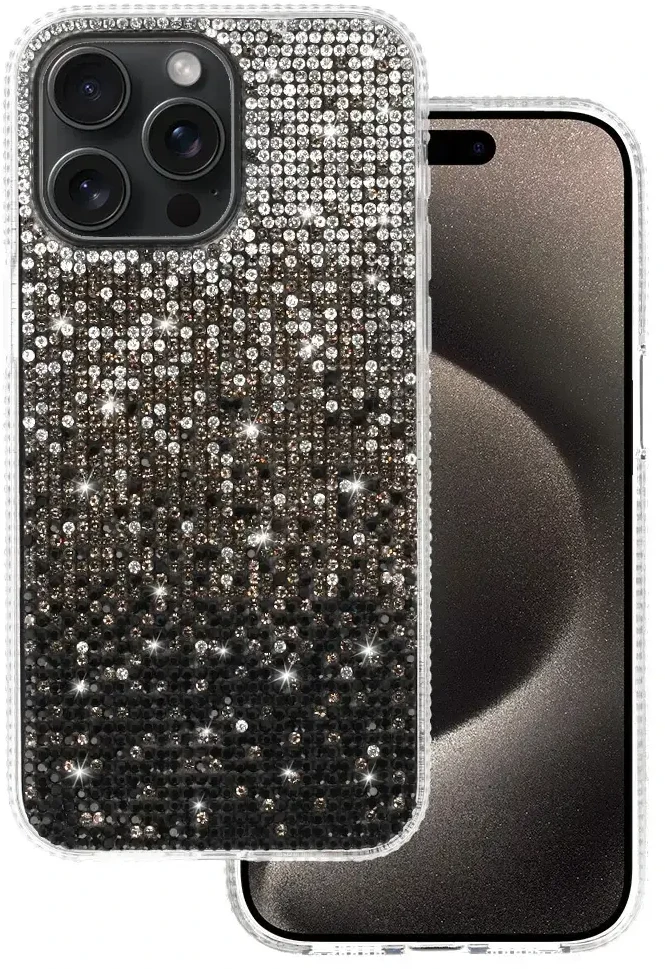 Tel Protect Diamond dėklas skirtas Apple iPhone 15 Plus dėklas juodos spalvos