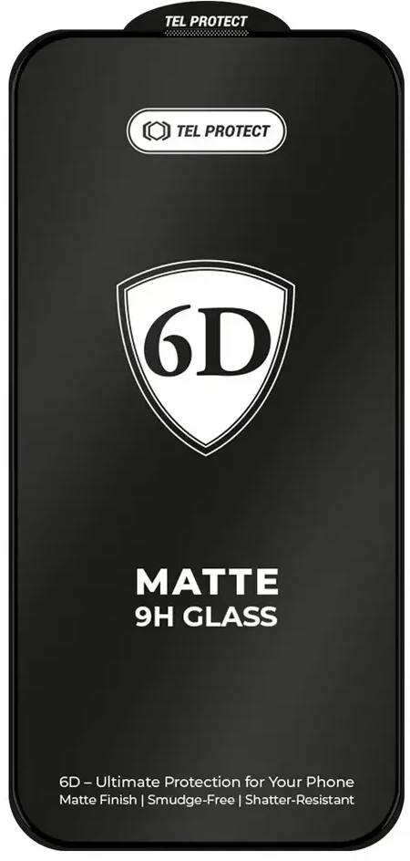 Tel Protect Full Glue 6D Matt Apsauginis stiklas skirtas Samsung Galaxy S24 FE Juodas