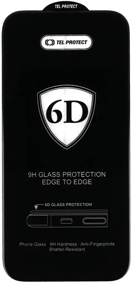 Tel Protect Topt Full Glue 6D Apsauginis stiklas skirtas Apple iPhone 11 Juodas – pakuotė 10 vnt