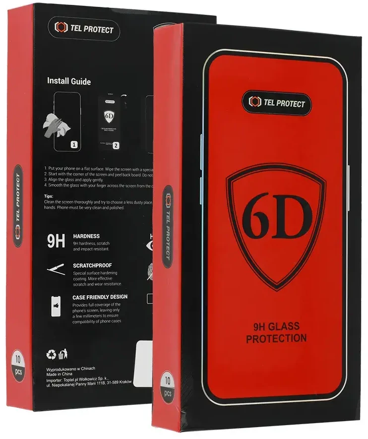 Apsauginis stiklas Tel Protect Full Glue 6D skirtas Samsung Galaxy S26 juodas (with fingerprint unlock) – 10 vnt