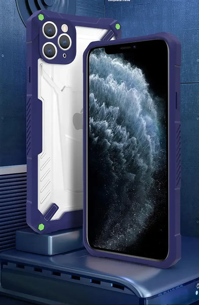 Tel Protect Hybrid dėklas skirtas Apple iPhone 13 Pro mėlynos spalvos
