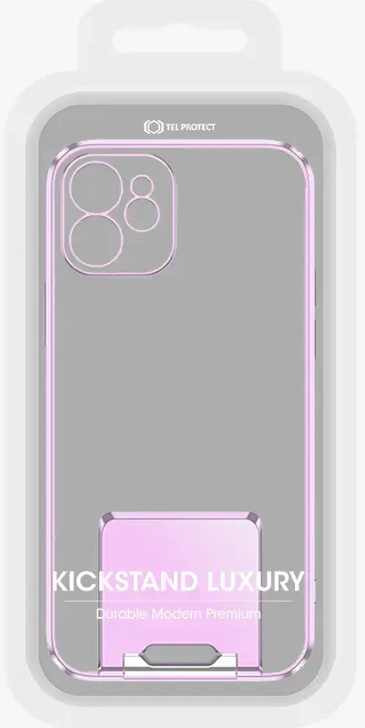 Tel Protect Kickstand Luxury dėklas skirtas Apple iPhone 12 Pro Max rožinės spalvos