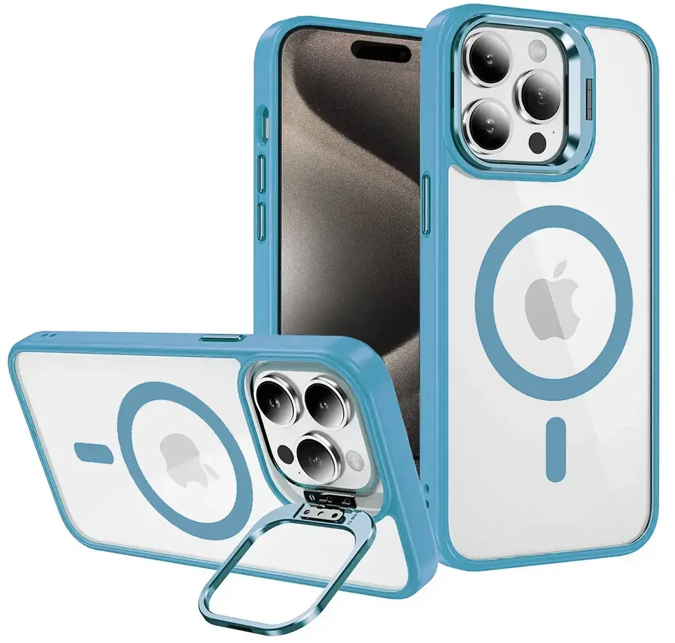 Tel Protect Kickstand Magsafe dėklas skirtas Apple iPhone 14 mėlynos spalvos