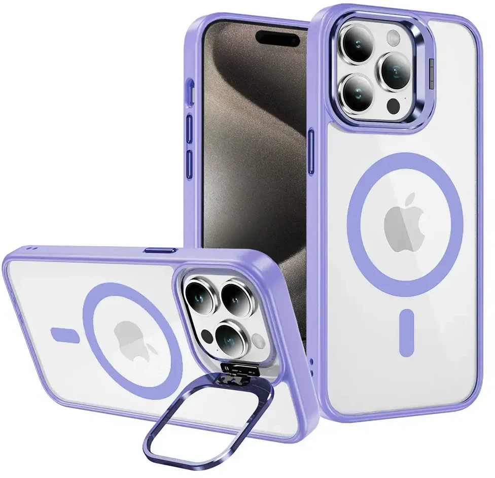 Tel Protect Kickstand Magsafe dėklas skirtas Apple iPhone 13 Pro light violetinės spalvos