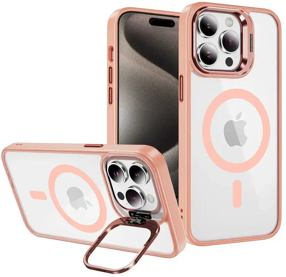 Tel Protect Kickstand Magsafe dėklas skirtas Apple iPhone 11 light rožinės spalvos