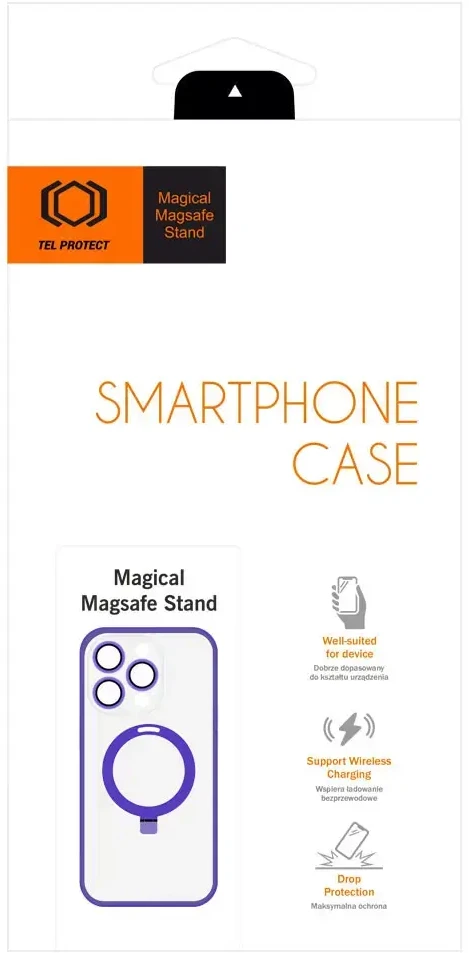 Tel Protect Magical Magsafe Stand dėklas, skirtas Apple iPhone 13 Pro, violetinės spalvos