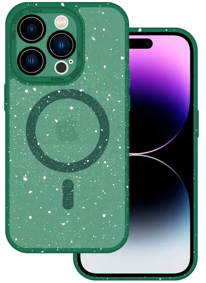 Tel Protect Magnetic Splash Frosted dėklas skirtas iPhone 14 Pro žalios spalvos