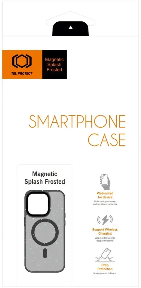 Tel Protect Magnetic Splash Frosted dėklas, skirtas iPhone 15 Pro Max, juodos spalvos