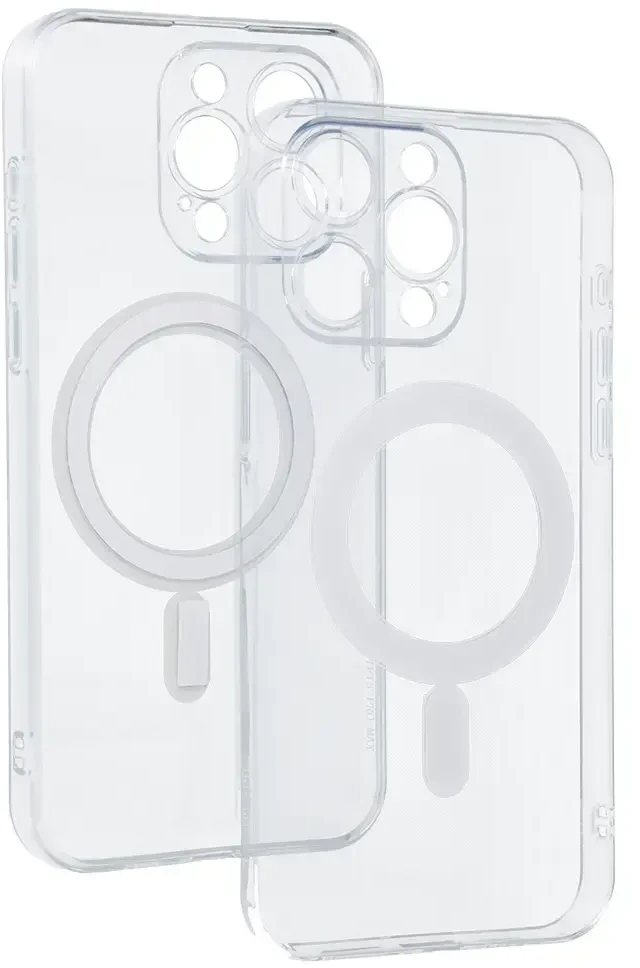 Tel Protect MagSilicone dėklas skirtas Apple iPhone 15 Pro Max skaidrus