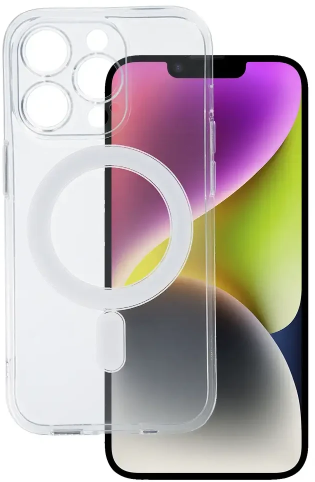 Tel Protect MagSilicone dėklas skirtas Apple iPhone 14 Pro skaidrus