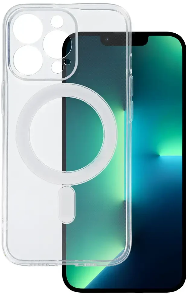 Tel Protect MagSilicone dėklas skirtas Apple iPhone 13 Pro Max skaidrus