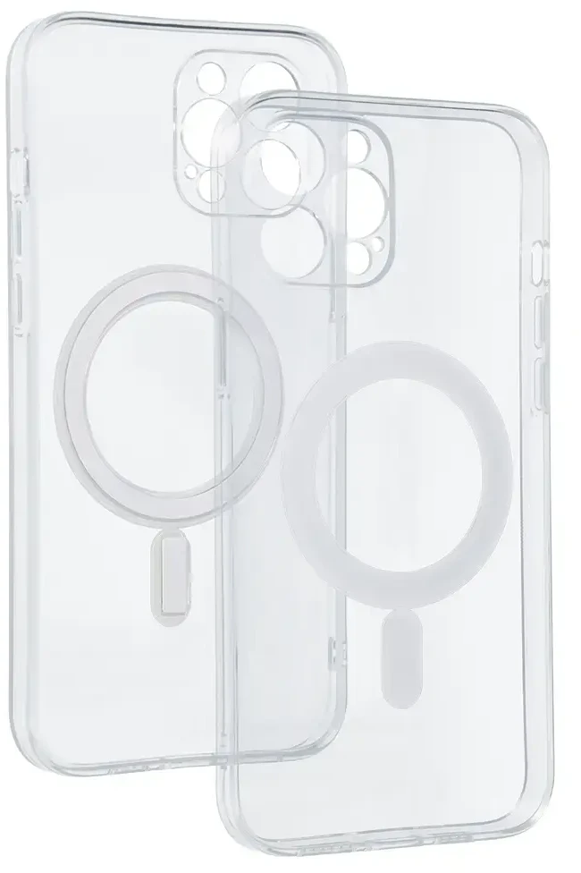 Tel Protect MagSilicone dėklas skirtas Apple iPhone 12 Pro Max skaidrus