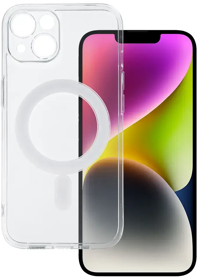 Tel Protect MagSilicone dėklas skirtas Apple iPhone 14 skaidrus