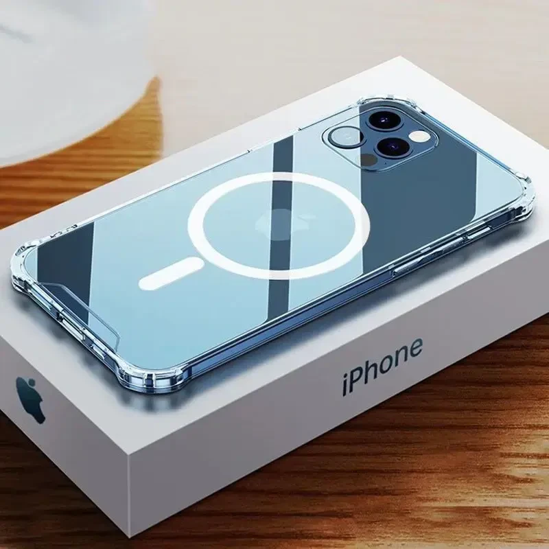 Tel Protect MagSilicone dėklas skirtas Apple iPhone 13 Pro Max skaidrus
