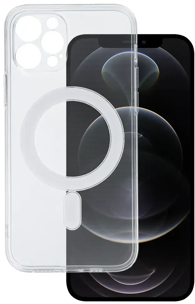 Tel Protect MagSilicone dėklas skirtas Apple iPhone 12 Pro skaidrus