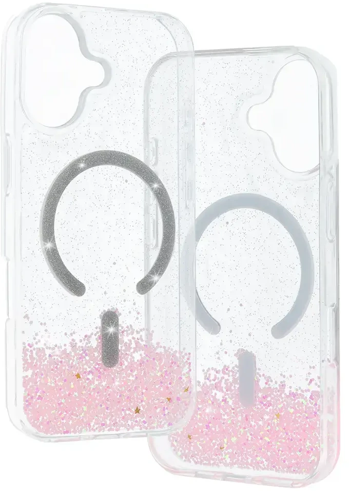 Tel Protect Moonlite Magsafe Dėklas skirtas Apple iPhone 17 rožinės spalvos clear