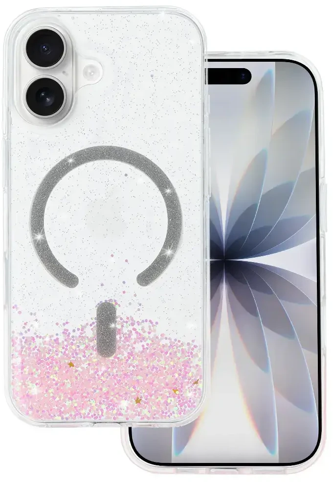 Tel Protect Moonlite Magsafe Dėklas skirtas Apple iPhone 17 rožinės spalvos clear