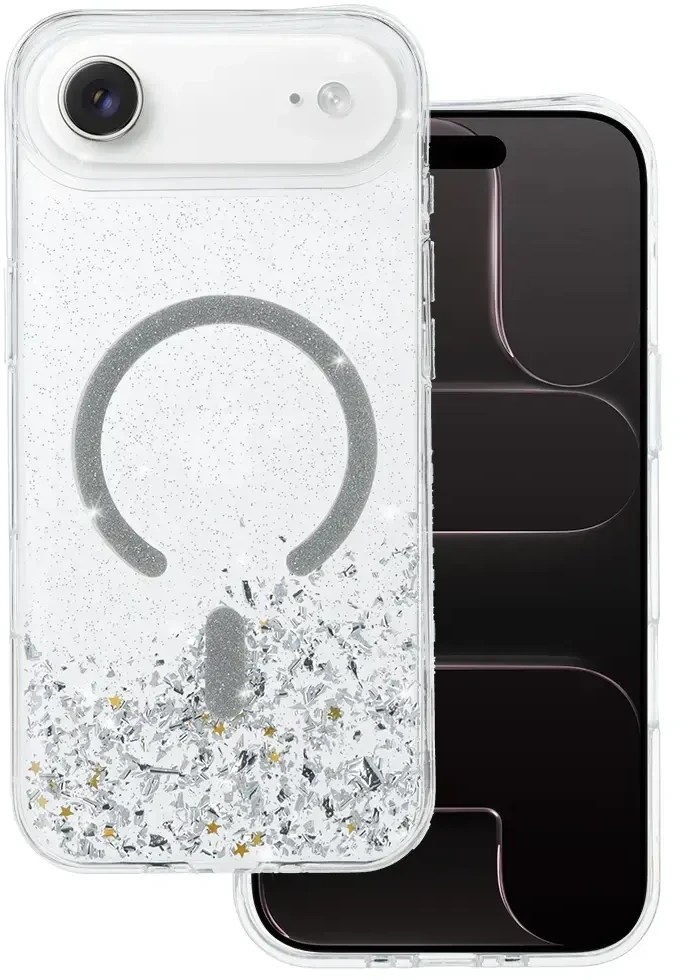 Tel Protect Moonlite Magsafe Dėklas skirtas Apple iPhone 17 Air sidabro spalvos clear
