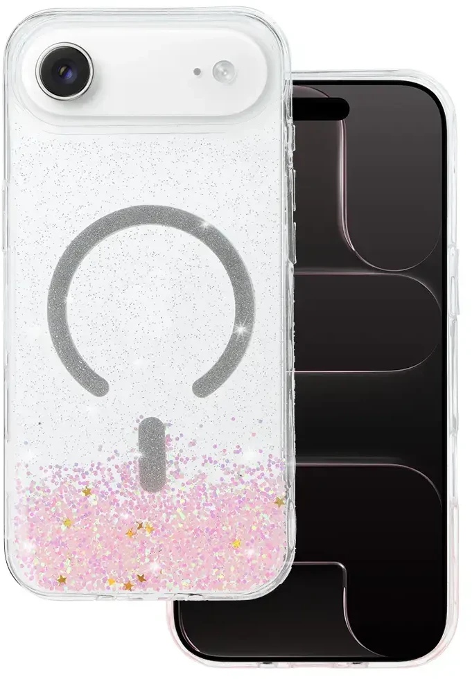 Tel Protect Moonlite Magsafe Dėklas skirtas Apple iPhone 17 Air rožinės spalvos clear