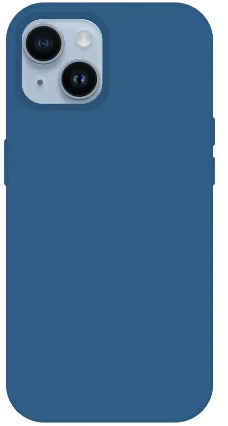 Tel Protect silikoninis Premium dėklas telefonui iPhone 15 Plus mėlynos spalvos